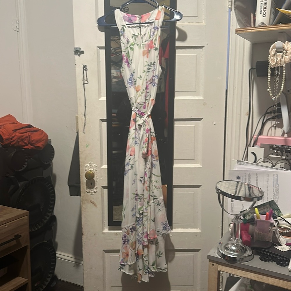 White floral Calvin Klein dress
